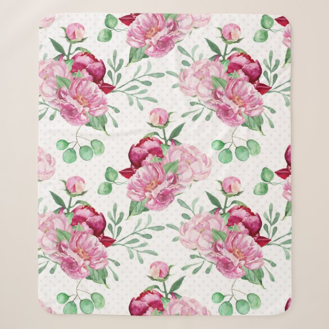 Aquarellpinkerbäume Sherpadecke (Vorderseite)