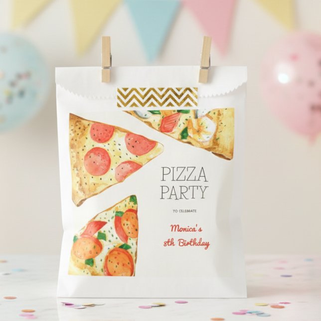 Aquarellpizza Party Geburtstag Geschenktütchen (Von Creator hochgeladen)