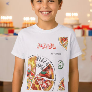 Aquarellpizza Party Geburtstag T-Shirt