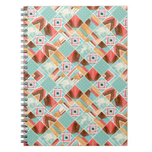 Aquarellplatz, geometrischer Hintergrund mit Flick Notizblock