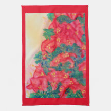 Aquarellpoinsettia Swag im Weihnachtsbaum