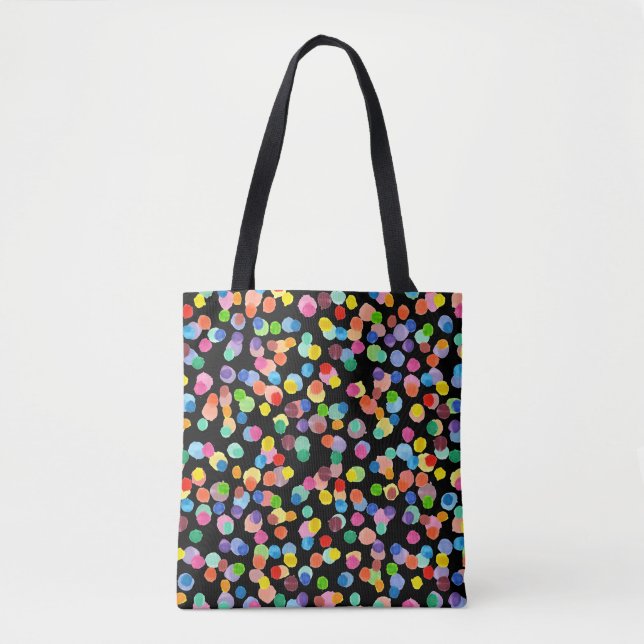 Aquarellpolka Dot, Osterhintergrund. Tasche (Vorderseite)