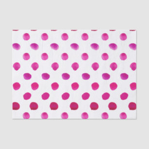 Aquarellpolka-Punkte rosa Seidenpapier