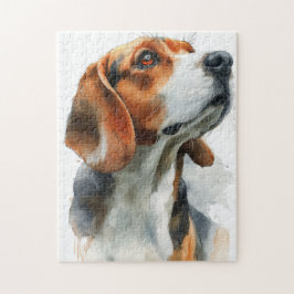 Aquarellporträt einer Beagle