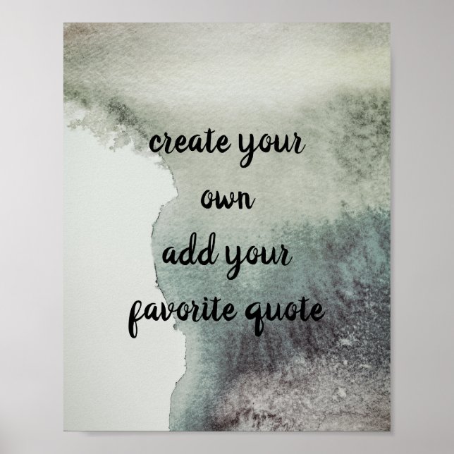 Aquarellposter kreieren Ihre eigene Wand-Kunst Poster (Vorne)