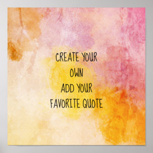 Aquarellposter kreieren Ihre eigene Wand-Kunst Poster