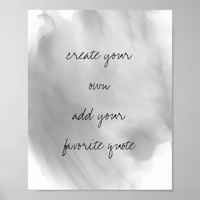 Aquarellposter kreieren Ihre eigene Wand-Kunst Poster (Vorne)