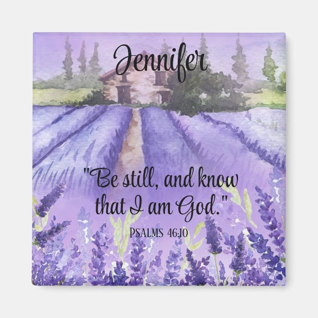 Aquarellprovence Lavender Förderung der Schrift Magnet (Vorne)