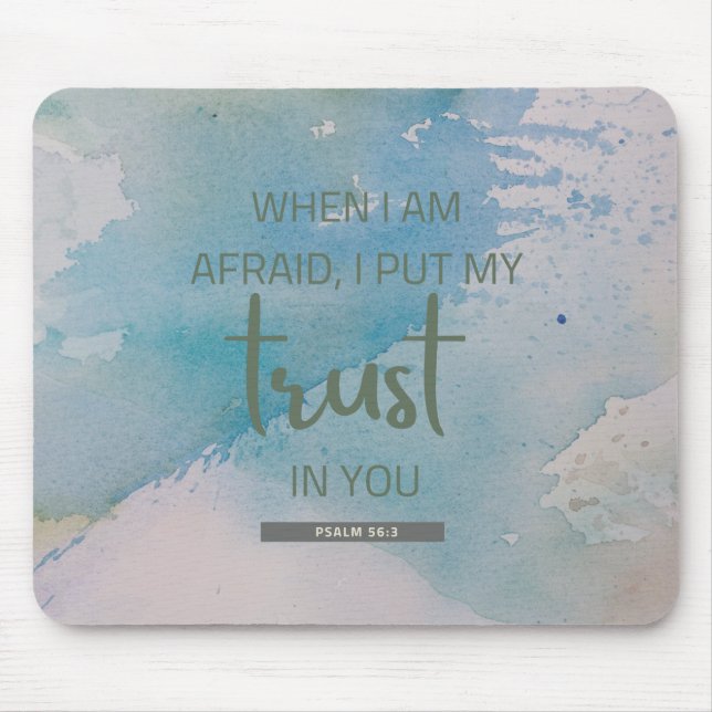 Aquarellpsalm 56:3 mousepad (Vorne)