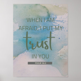 Aquarellpsalm 56:3 poster