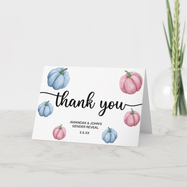 Aquarellpumkin Danke für die Gender-Enthüllung (Vorderseite)