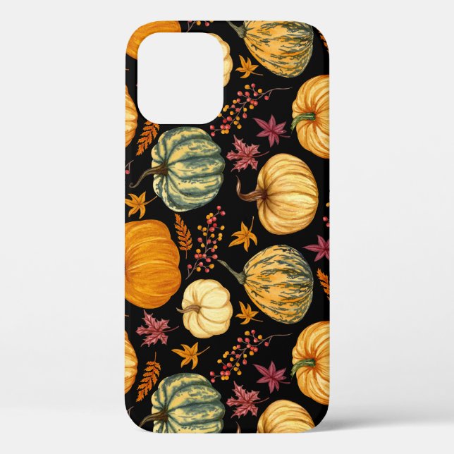 Aquarellpumpen: Herbst Nahtloses Muster. Case-Mate iPhone Hülle (Rückseite)
