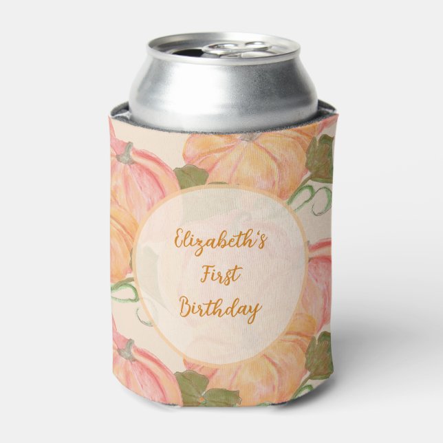 Aquarellpumpen Individuelle Name Gastgeschenk Dosenkühler (Kanne Vorderseite)