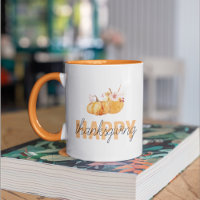 Aquarellpumpen & Orange Happy Thanksgiving