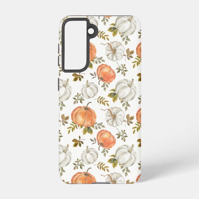Aquarellpumpen und Blattmuster Samsung Galaxy Hülle (Rückseite)