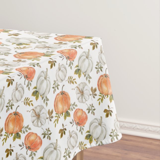 Aquarellpumpen und Blattmuster Tischdecke (Beispiel)