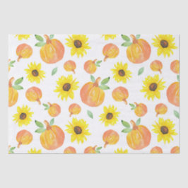 Aquarellpumpen und Sonnenblumen Seidenpapier