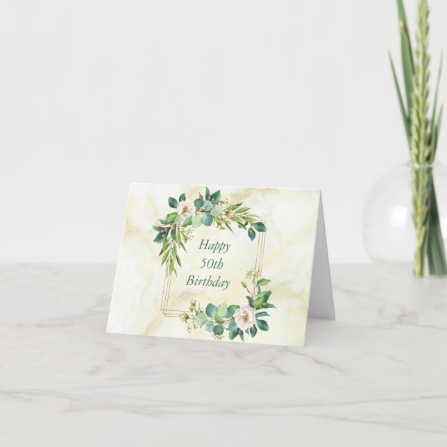 Aquarellrahmen für Aquarellfarben-Blume Karte (Vorderseite)