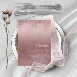 Aquarellreflektionen Hochzeitszinnamon Rose ID774 Menükarte