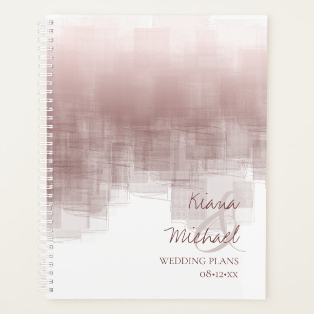 Aquarellreflektionen Hochzeitszinnamon Rose ID774 Planer (Vorderseite)