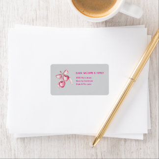 Aquarellrosa Beeren Girl individuelle Name Busines Adressaufkleber