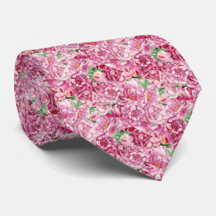 Aquarellrosa-Peonies Krawatte