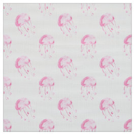 Aquarellrosa-Qualle-Stranddesign Stoff
