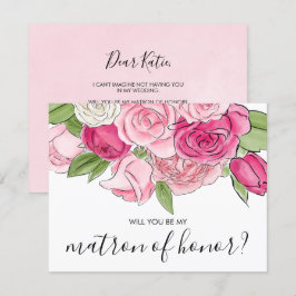 Aquarellrosa Rosen sind meine Lieblingskarte Einladung