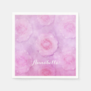 Aquarellrosen Serviette