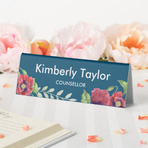 Aquarellrote Poppies Blumengestelle Tischaufsteller