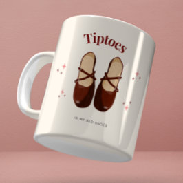 Aquarellrote Schuhe Illustration Tasse