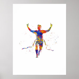 Aquarellrunner Poster