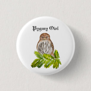 Aquarellsäge Niedliche kleine Eichen Button