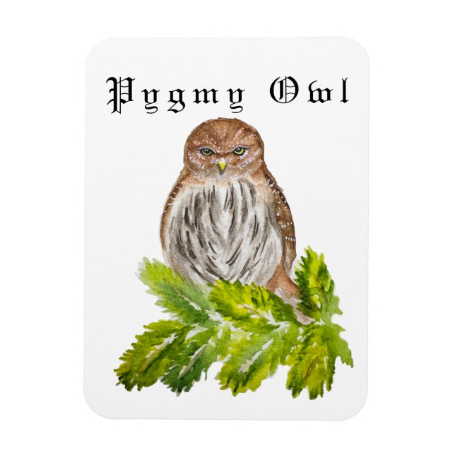 Aquarellsäge Niedliche kleine Eichen Magnet (Vertikal)