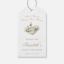 Aquarellschirm Frühlings-Baby-Shower-Dankeschön