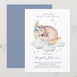 Aquarellschläfer Es ist eine Kinderdusche Einladung