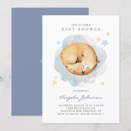 Aquarellschläfer Es ist eine Kinderdusche Einladung