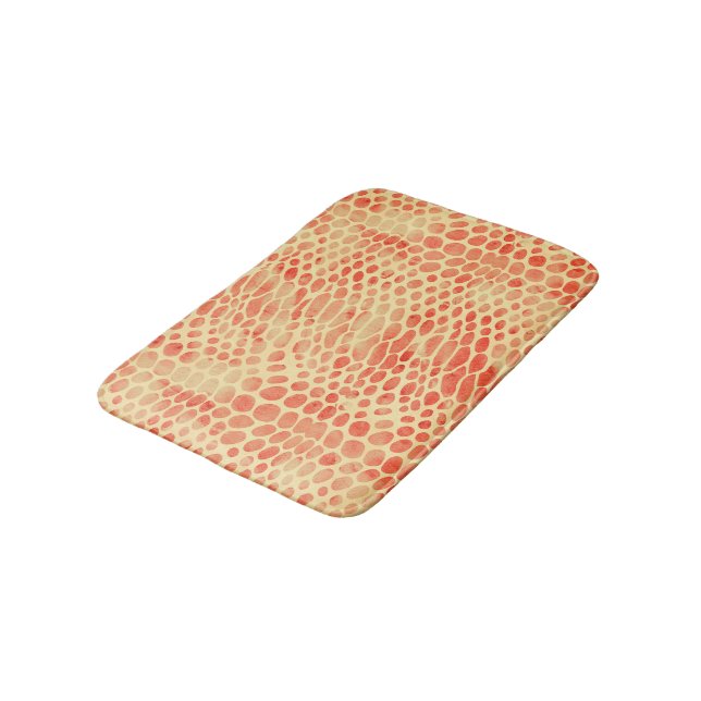 Aquarellschlange Druck Badematte (Schrägansicht)