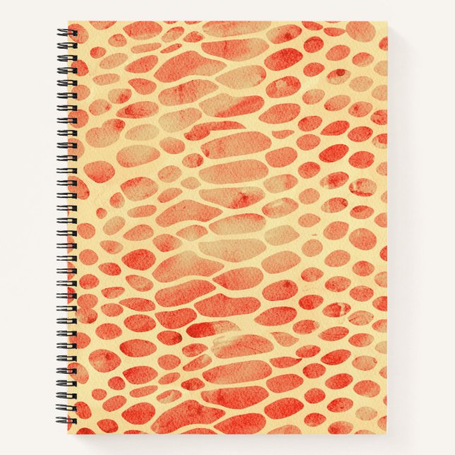 Aquarellschlange Druck Notizbuch (Vorderseite)