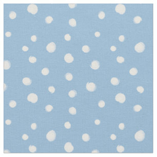 Aquarellschneeflocken Blaues Muster Stoff