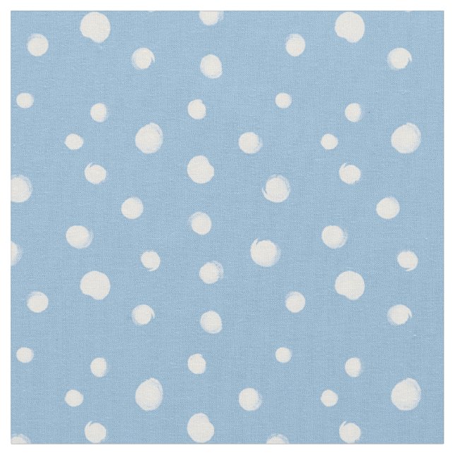 Aquarellschneeflocken Blaues Muster Stoff (Nahaufnahme)