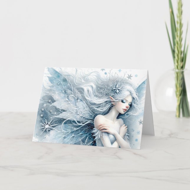 Aquarellschneezucht "Herzlichen Glückwunsch zum Ge Karte (Vorderseite)