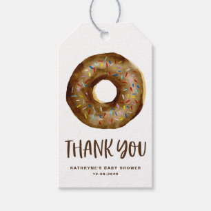 Aquarellschokolade Donut Baby Sprinkle Vielen Dank Geschenkanhänger