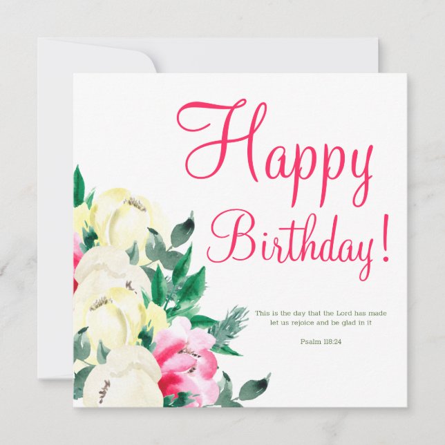 Aquarellschrift Geburtstag Karte (Vorderseite)