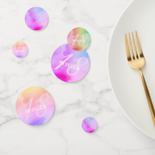 Aquarellschrift Rainbow Pastel 18 Geburtsname Konfetti