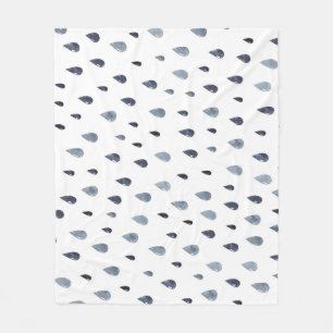 Aquarellseile, Indigo-nahtloses Muster. Fleecedecke