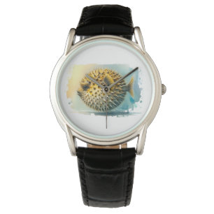 Aquarellserie: Blowfish Armbanduhr