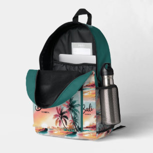 Aquarellsketch Bali Indonesia Tropical   Bedruckter Rucksack