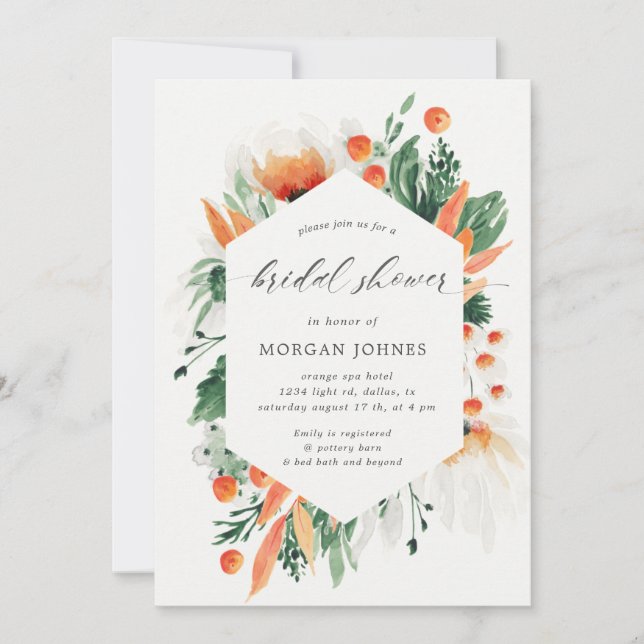 Aquarellsommerliche Wildblumen Brautparty laden (Vorderseite)