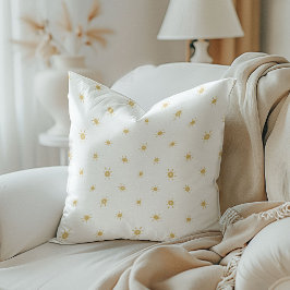 Aquarellsonne in Gelb reversibel Kissen